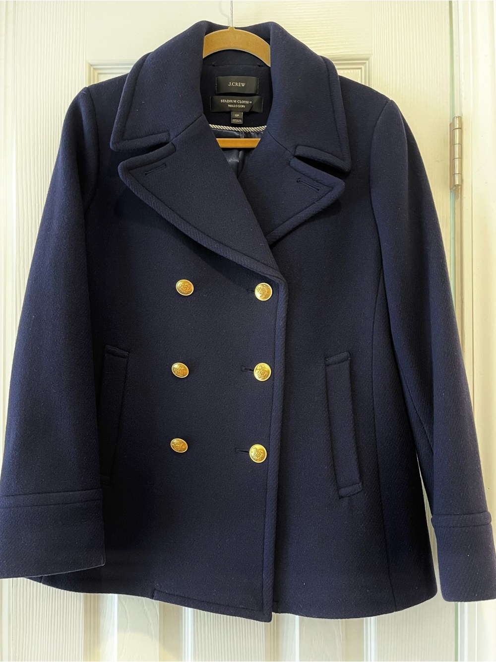 J. Crew Navy Double-Breasted Peacoat